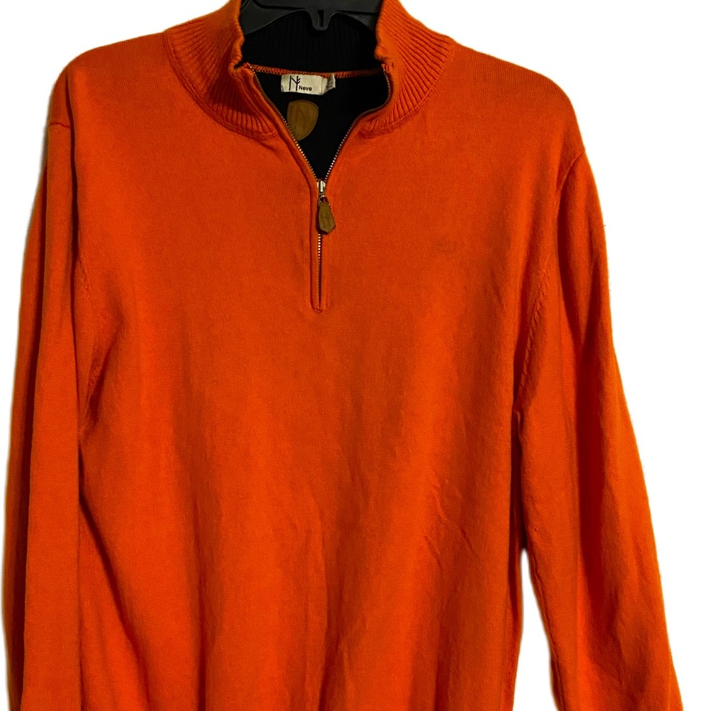 Neve Designs M wool 1/4 zip orange Pullover